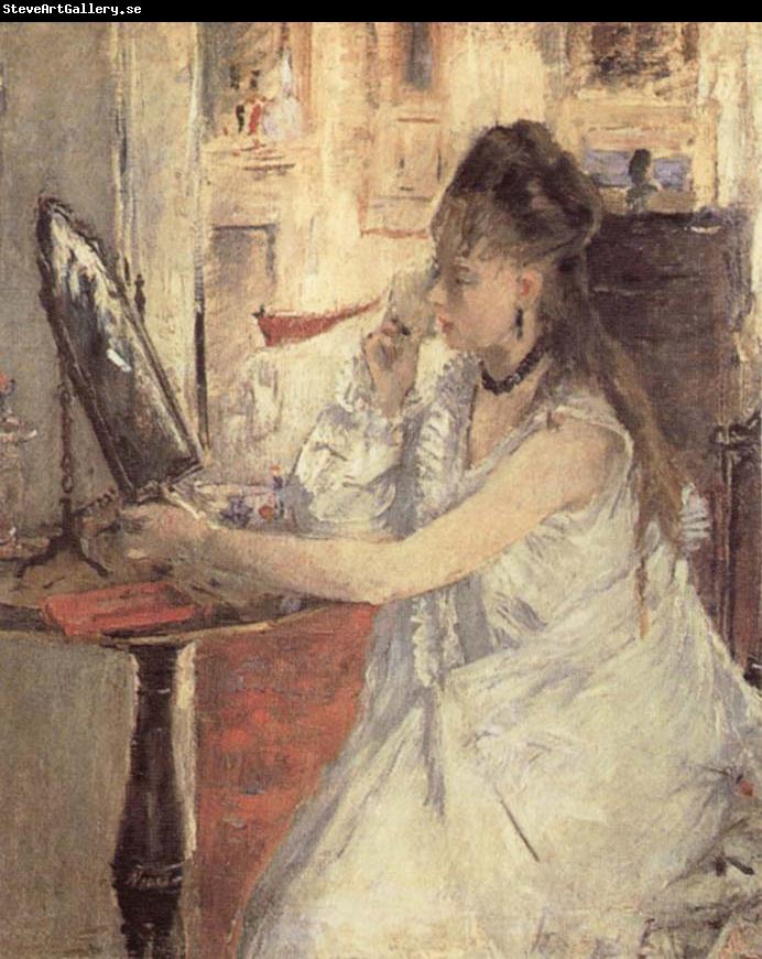 Berthe Morisot Young Woman powdering Herself